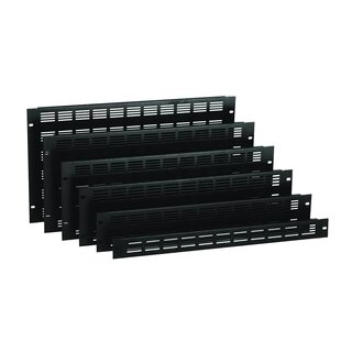 Caymon Blindpanel, 3 Unit - Ventilert 19" blindpanel, Sort - Ventilert